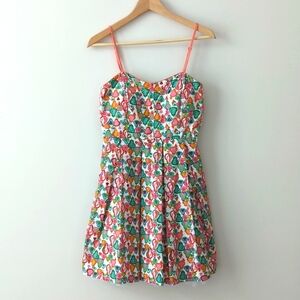 American‎ Rag Cie Pear Fruit Print Cotton Summer Bustier Dress size M.